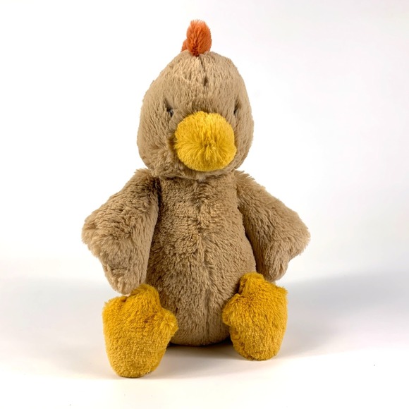 Jellycat Bashfull Tan Rooster Chicken Plush Stuffed Animal Medium 12" Retired - Picture 1 of 8